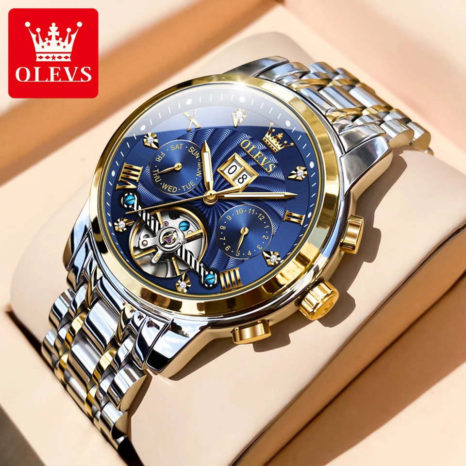Olevs Tourbillon Watch Men Men