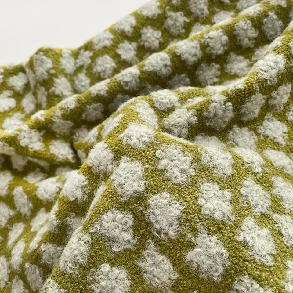 Olive zelená mäkká lepkavá biela guľa Flower Autumn Zimné šaty Dámske šaty Kórejské retro bodky dekoratívna handrička