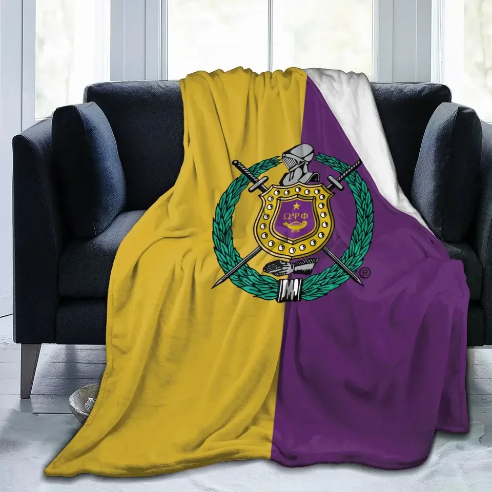 Omega bratstvo psi phi opp celú sezónu fleece prikrývku Hod Ultra Soft Flanel Draha Digital Tlač prémiové nadýchané fleece