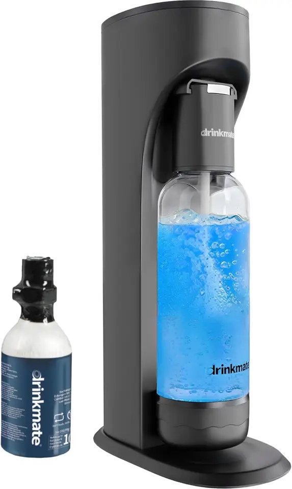 Omnifizz Šumivá voda a výrobca sódy, karbonáty akýkoľvek nápoj s testovacím valcom 3oz CO2 (matná čierna)