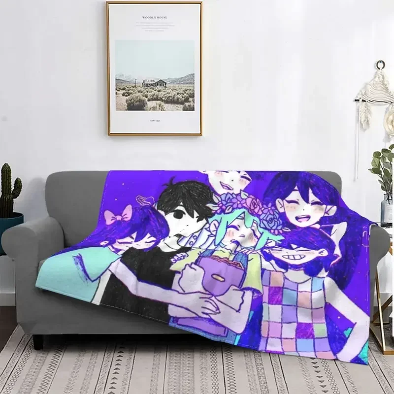 Omori priatelia prikrývka Game Basil Mari Kel Aubhero Fuzzy Funny Priedubné prikrývky hodu pre posteľnú pohovku jeseň/zima
