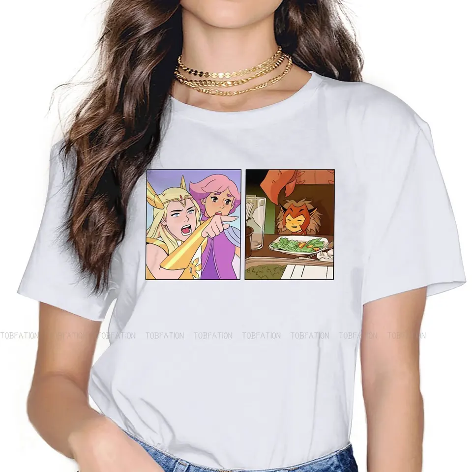 Ona ra a princezná moci Adora TV Dámske dámske tričko kričanie na Catra Meme Female Tops Funny Tees Dámske 4xl bavlnené tričko Tshirt