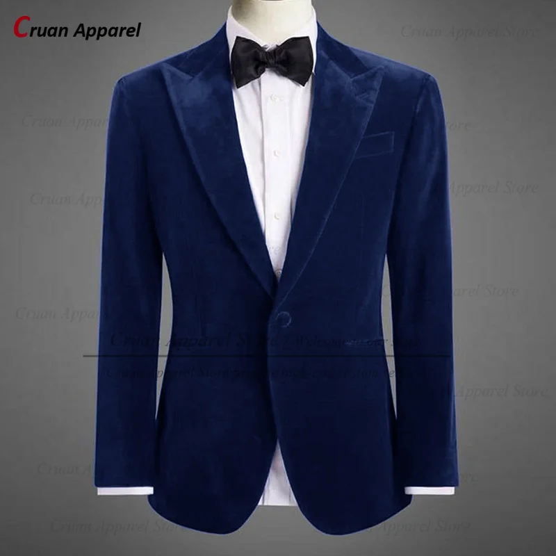 (One Blazer) módne zamatový blazer muži Slim Fit vrchol klošného ženícha svadobná plesová bunda na mieru najlepšie vyrobené najlepším mužom Tuxedo Coat 2025