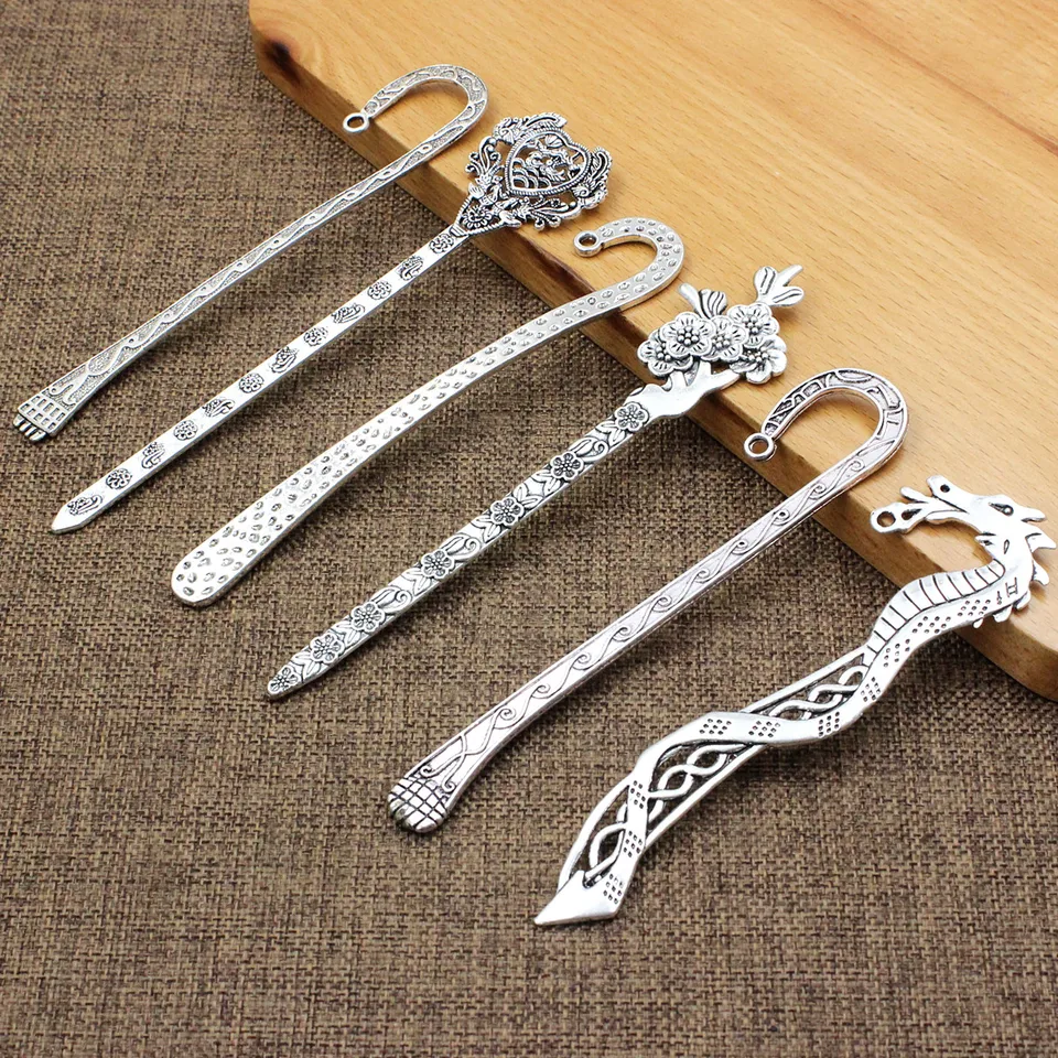 OneBeading Fashion Zinc Zinc Antique Silvertone záložky šperky DIY Náklady Dĺžka Dĺžka: približne 135 mm 5,31inch K01053