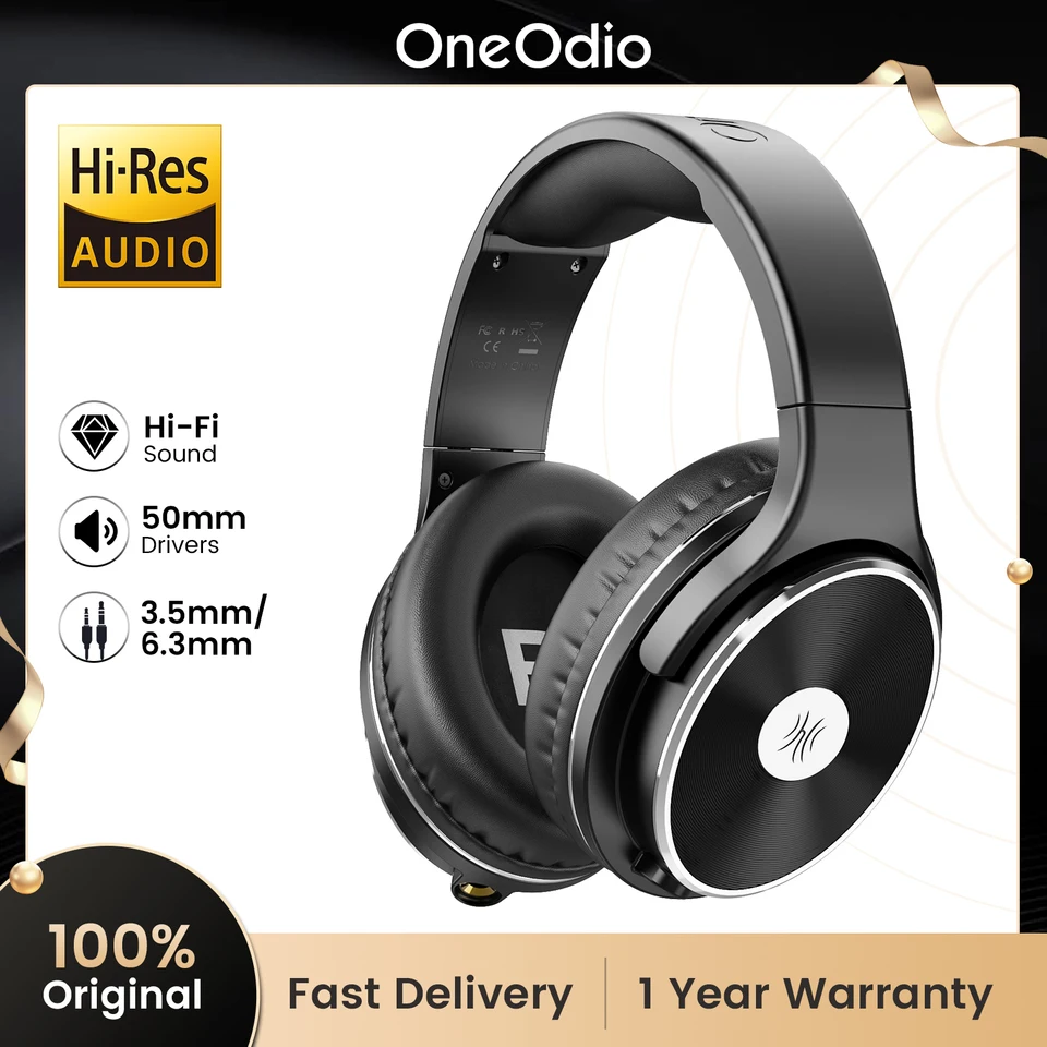 Oneodio Studio Hifi zatvorené späť cez uši káblové káblové dielo profesionálneho štúdia Monitor Monitor Nahrávky slúchadlá pre gitaru PC