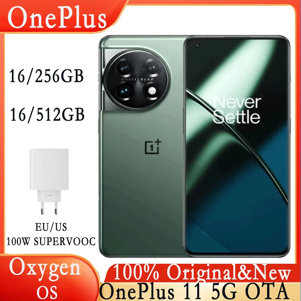 OnePlus 11 5G Smartphone, OTA Oxygenos 6.7 ”Snapdragon 8 Gen 2 50MP Sony IMX890 NFC 16/256GB 100W Mobilný telefón superpooc