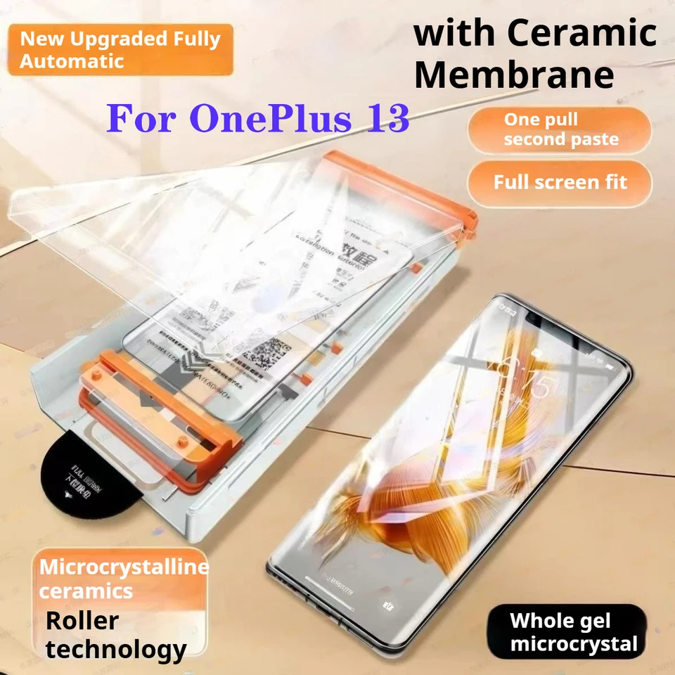 OnePlus13 Roller Second Stumpers Curved Screen Protector pre OnePlus 13 keramický film One Plus 13 Mäkké zakrivené plné pokrytie 1+ 13
