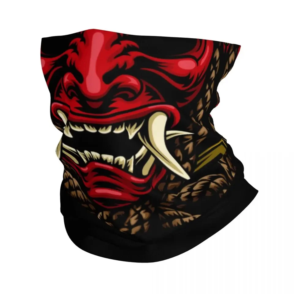 Oni Demon Bandana Gaiter Gaiter Windproof Cover Cover Men Ženy japonský samurai ronin hlava hlavy trubice balaclava