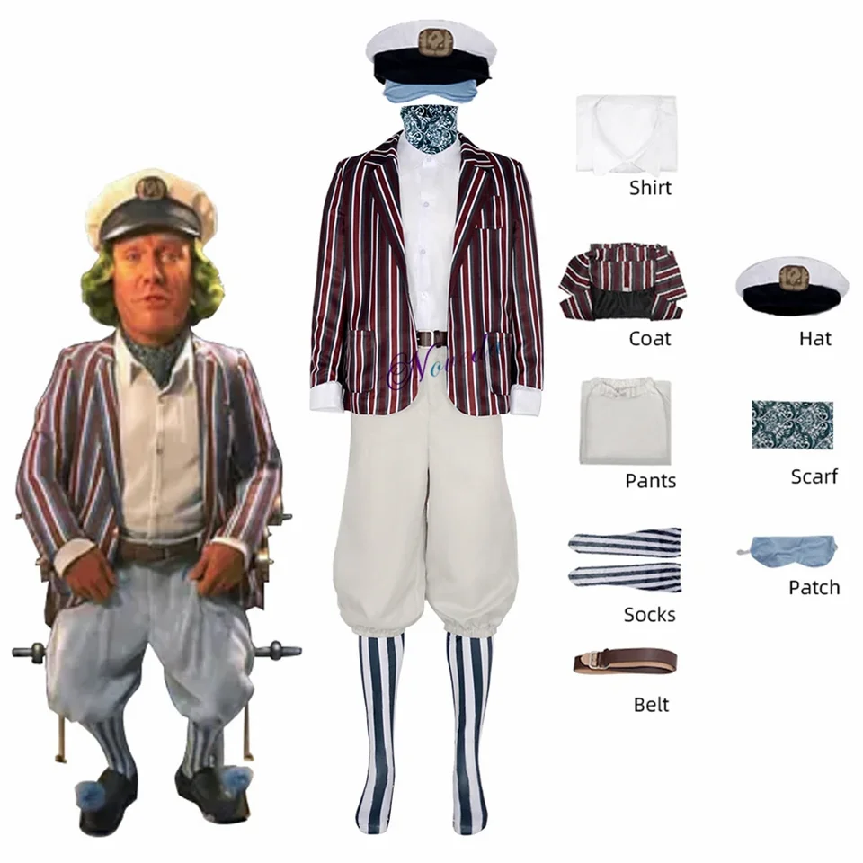 Oompa loompa kostým deti Dospelí muži Ženy film Deep Roy Willy Cosplay outfit Coat Pldelný oblek Halloween Party kostým Party