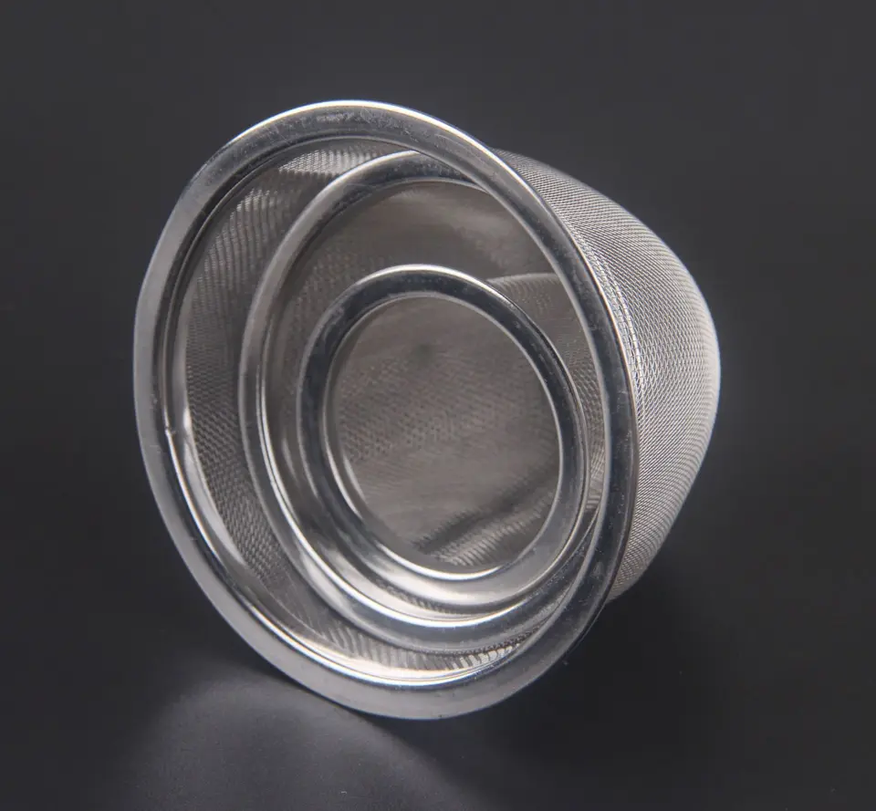 Opakovane použiteľná z nehrdzavejúcej ocele Čajový infuser Teapot čajový čaj Filter Filter Drinkware Kuchynský doplnok Priemer 3,6-9,5 cm