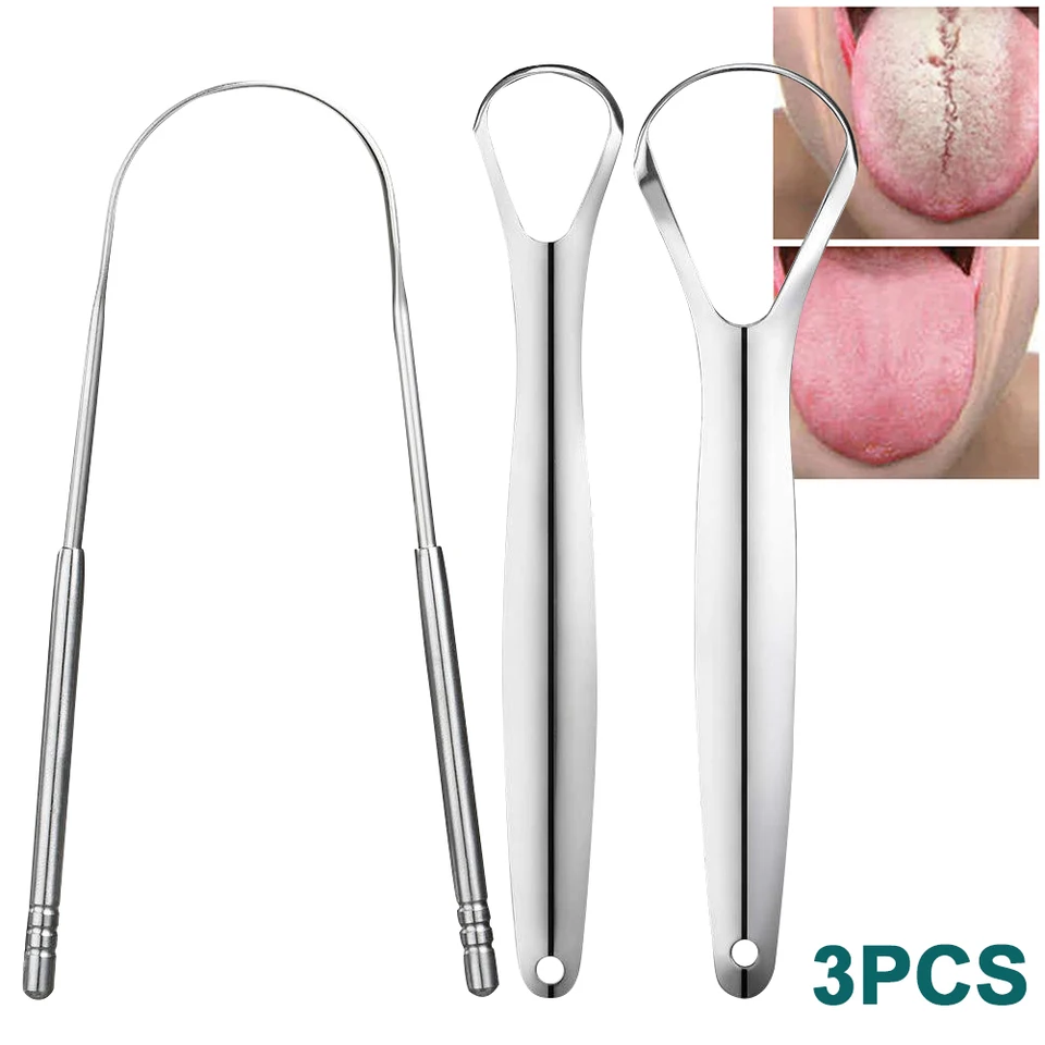 Opakovane použiteľný jazyk Scraper s puzdrom Handy Hygienic Scrapper Znížte zápach zľava kov Tvrdé čistiace prostriedky ergonómia pre dospelých mužov Ženy