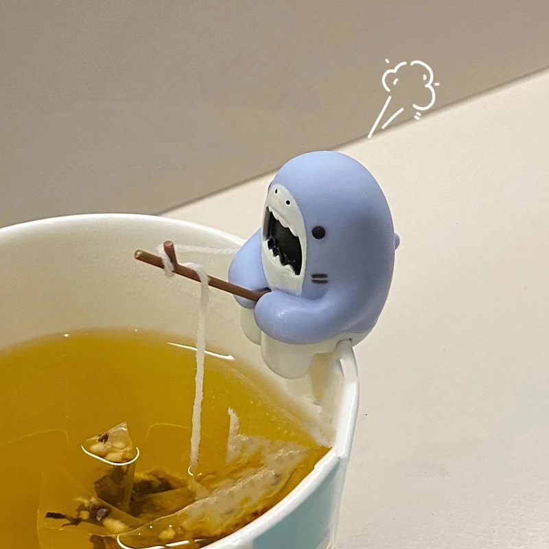 Opakovane použiteľný silikónový čaj Infuser kreatívny žralok v tvare Funny bylinný čajový vrecko kávy difúzora