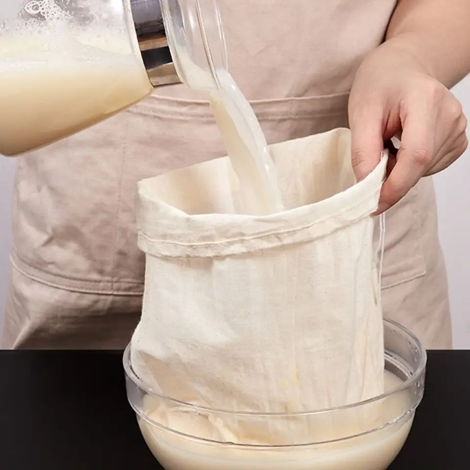Opakované syrové handričky Cheesecloth vrecká na napínacie vrecká na mlieko Studené vare