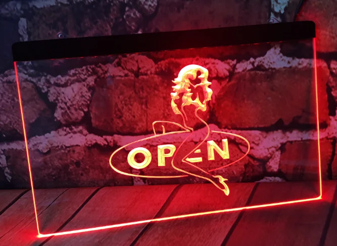 Open-3D LED Neon Light Sign, Sexy Sex Girls, Pive Bar, Pub, Club, Domáca dekorácia, Vintage