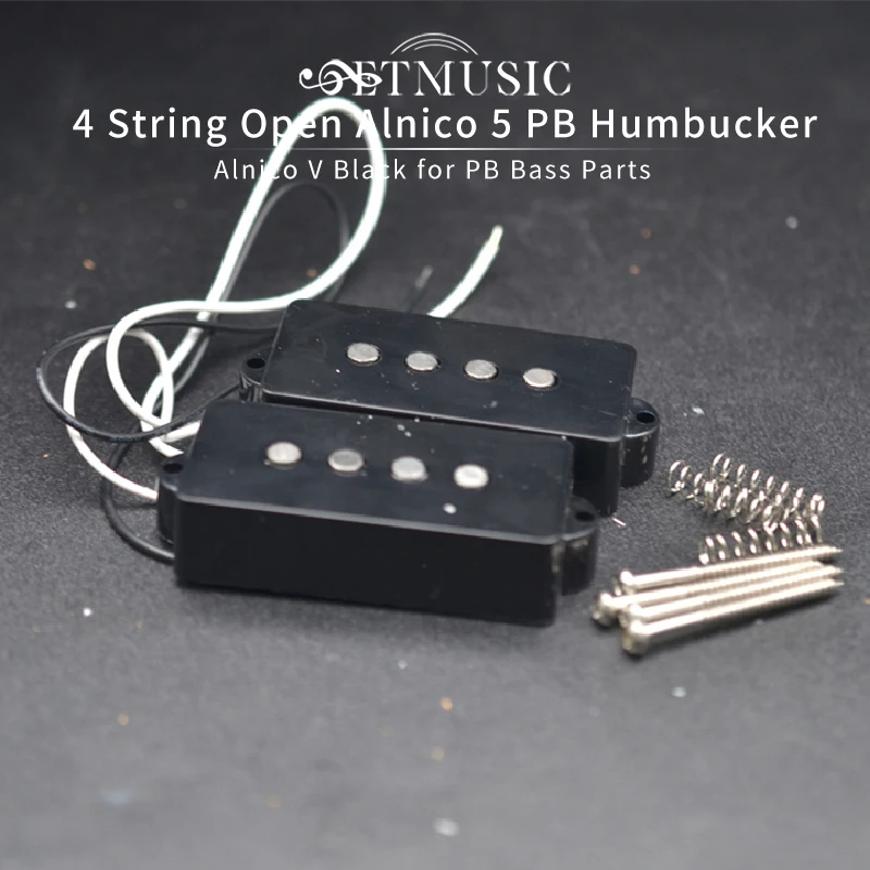 Open Alnico 5 PB P Bass Pickup Humbucker Pickup Bass 4-String Alnico V Black pre výmenu basových dielov PB