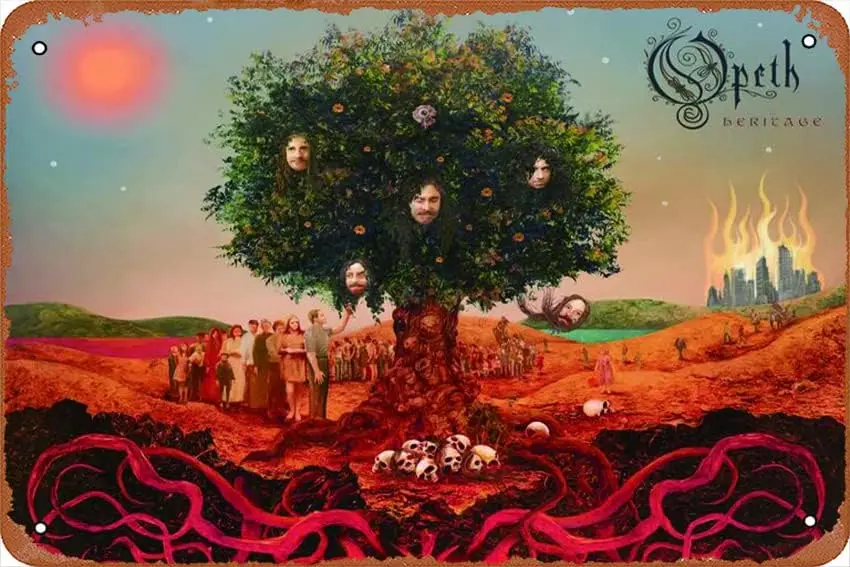 Opeth- Heritage 12x8 palcové znaky rockovej kapely štýl Metal Signs Music Art plagát retro vhodné pre Cafes Office Game Club bar w w