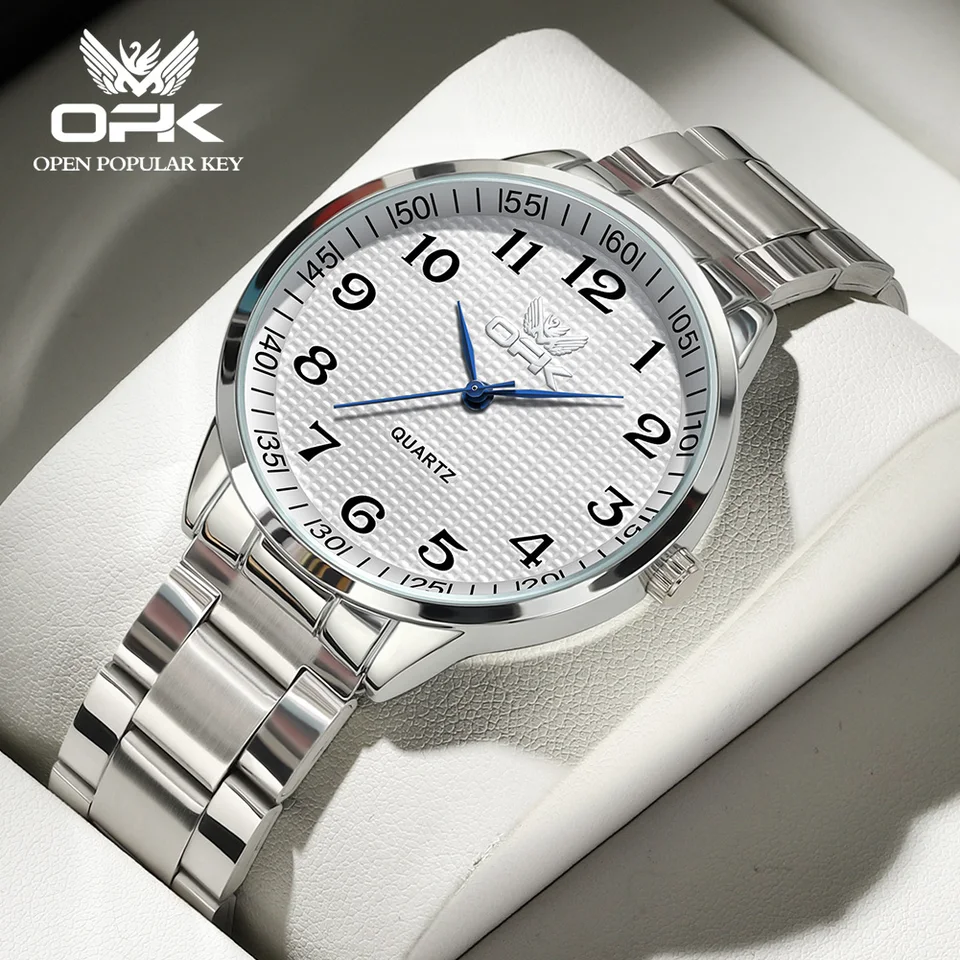 OPK Brand Watch Steel Band Roman Scale Pánske Quartz Watch 6008