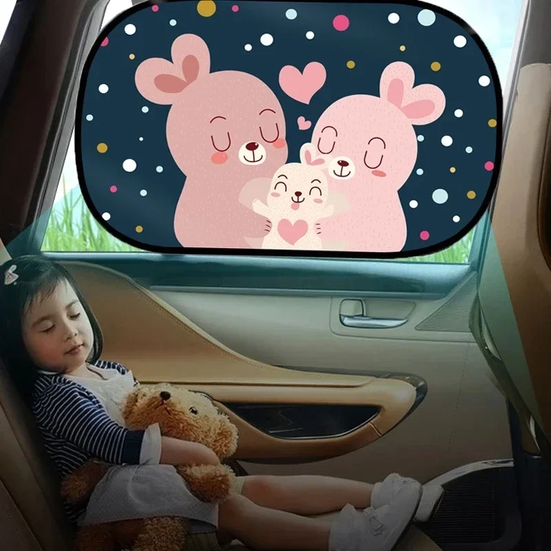 Opona v okne auta Sunshade Cover Cartoon Univerzálne bočné okno Ochrana slnečnej slnečnej ochrany pre deti detské deti Slnko