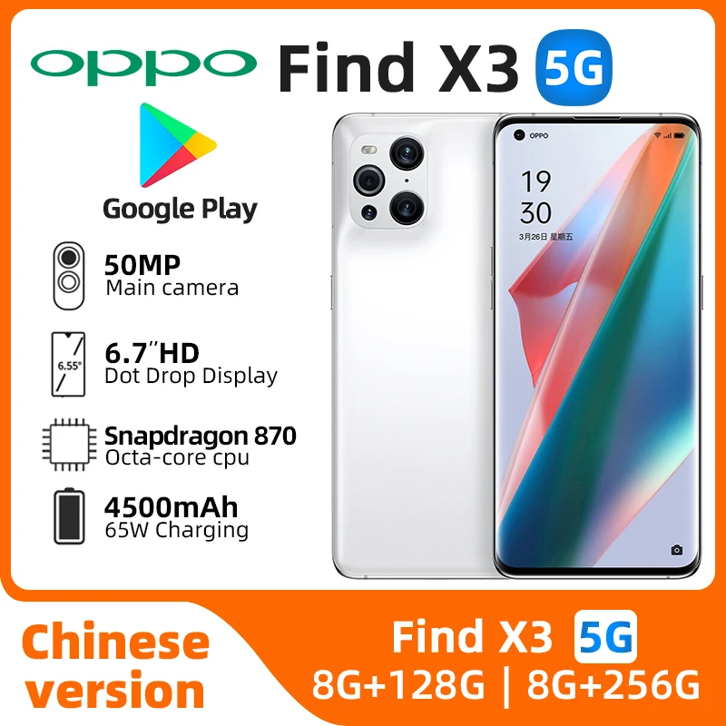 OPPO Find X3 5G Smart Phone 6,7 