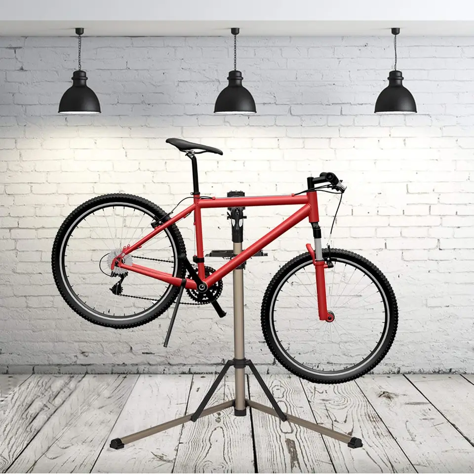 Oprava bicyklov skladacia mechanika bicyklov stáť prenosný pracovný stojan na bicykli pre domáce alebo profesionálne tímové použitie s doskovými nástrojmi HO