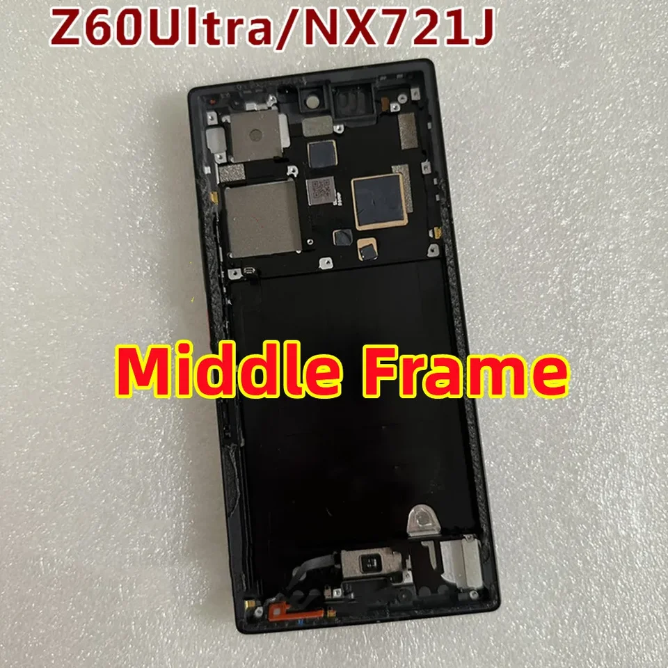 Oprava Ori pre Zte Nubia Z60 Ultra NX721J Stredný rámec rámec LCD LCD SCREE DOPLATKA PREDNÉHO DOZORKU PASSING Stredná doska Výmena