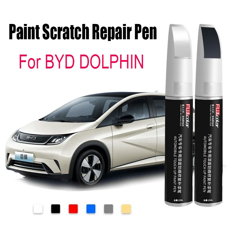 Opravené pera o opravu automobilu pre BYD Dolphin 2023 Touch-up farby príslušenstvo čierna biela modrá šedá fialová ružová
