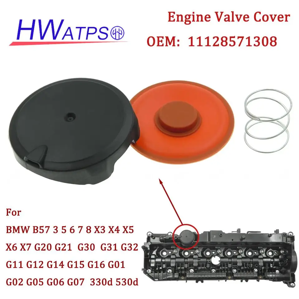 Opravná súprava krytu ventilu PCV s membránou 11128571308 pre BMW X3 G01 X4 G02 X5 G05 X6 G06 X7 G07 330D 530D 540DX BPZBM029