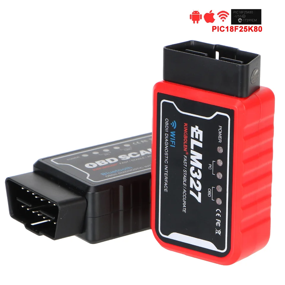 Opravné príslušenstvo OBDII Diagnostický nástroj pre Android/IOS ELM327 WiFi/Bluetooth V1.5 PIC18F25K80