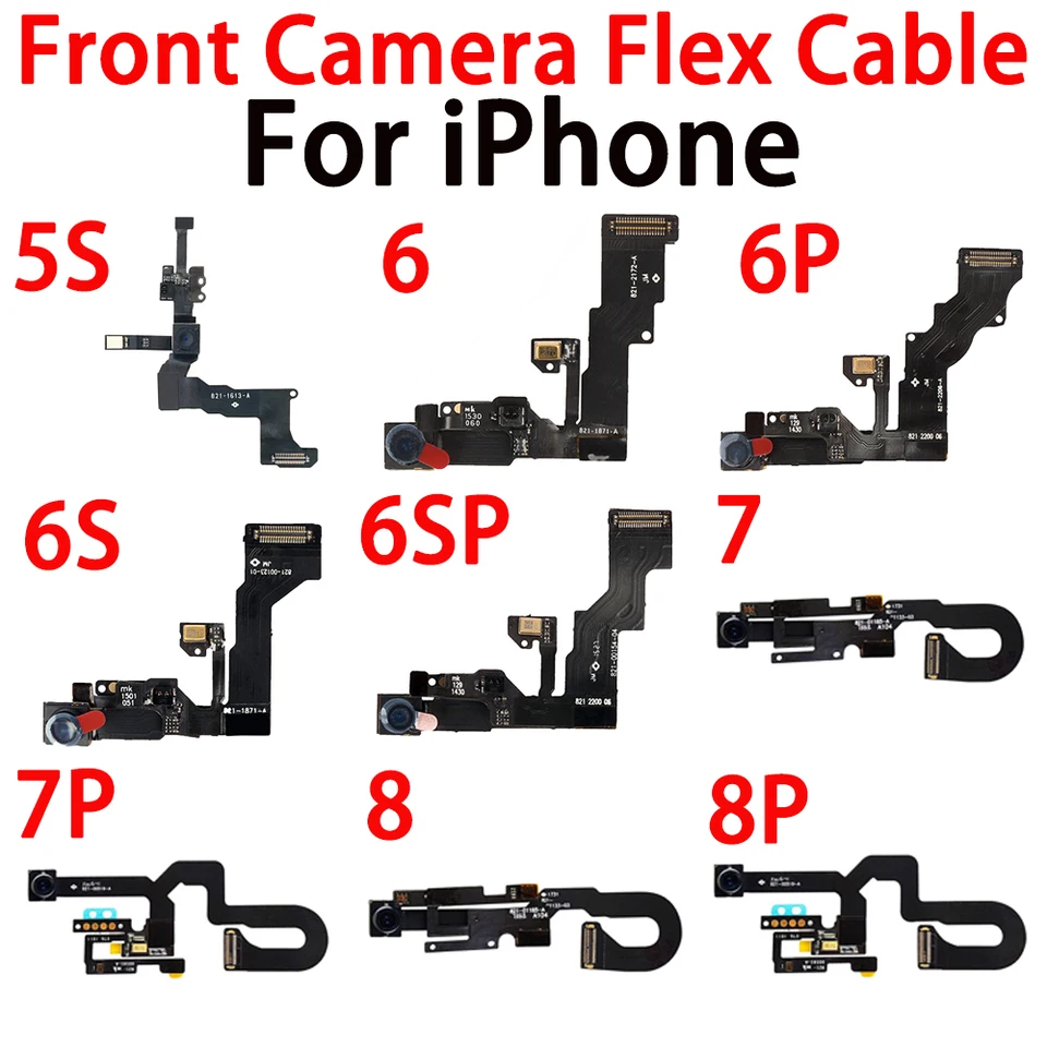 Opravy dielov prednej kamery Senzor snímača Flex kábel pre iPhone 5S 6 6Plus 6splus 7 7Plus 8g 8 plus