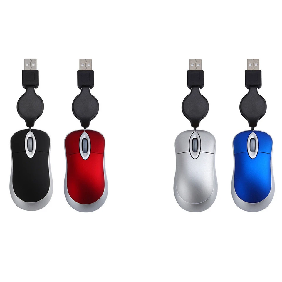 Optické mini zasunuteľné prenosné prenosné mini USB káblová ergonómia myší Myši domácej kancelárie pre počítačový počítač prenosný počítač