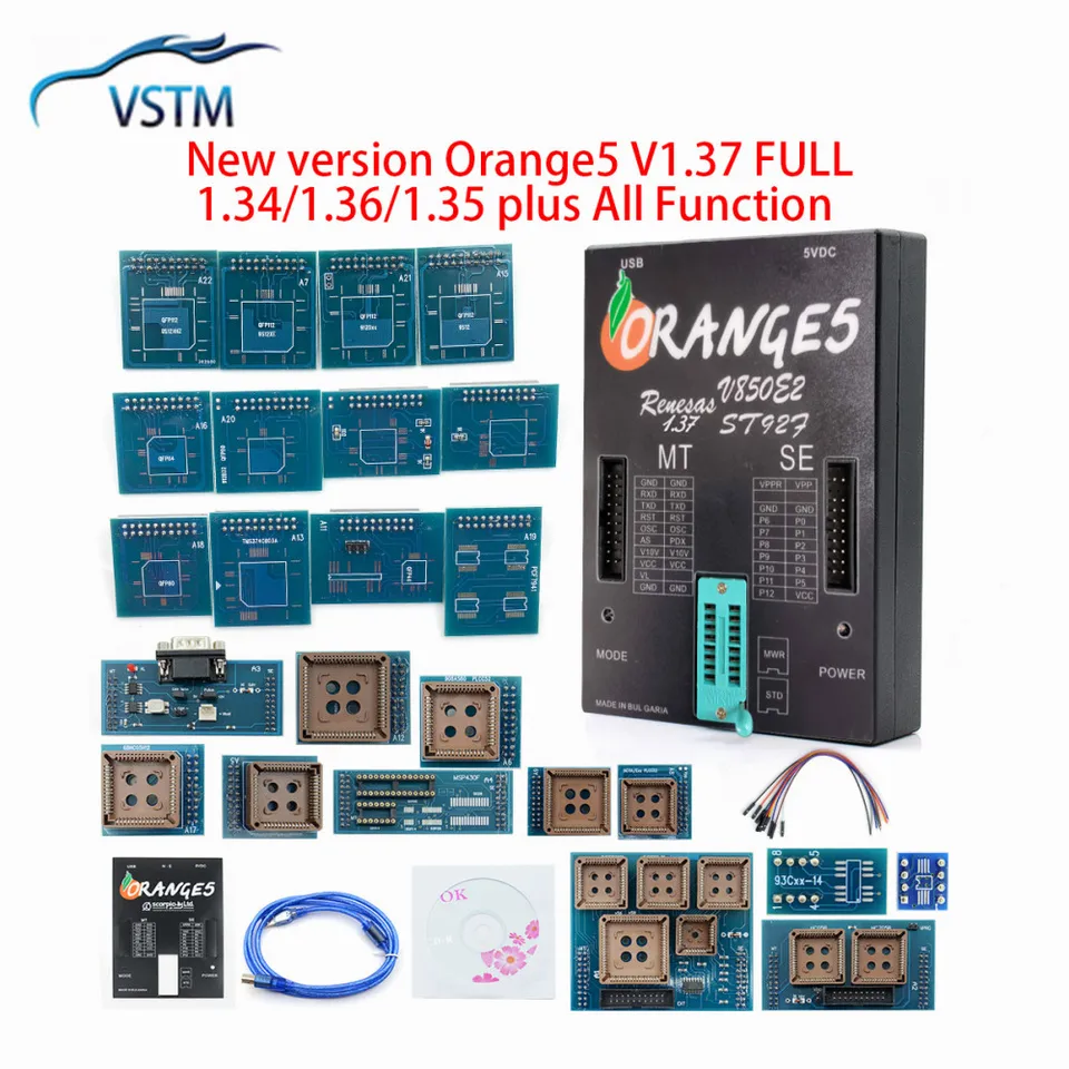 Orange 5 V1.37 Programátor 38CD Najnovšia verzia Orange5 New V1.36 Plus a softvér Orange 5 V1.35 Adaptér