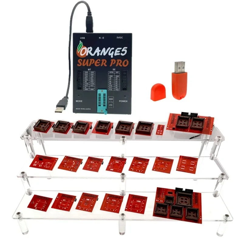 Orange5 Orange 5 Super Pro V1.36 V1.35 Plne aktívny automatický programátor s úplným adaptérom Pridajte novú licenciu Renesas H8SX V850 UART/SPI