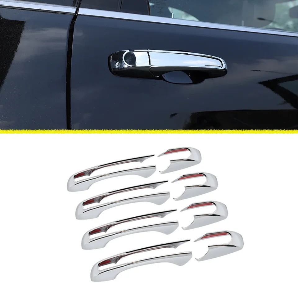 Orchný kryt na rukoväť na grabovanie dverí pre džíp pre Jeep Grand Cherokee 2011-2020/ Patriot 2011-2016 Black/ Chrome Car Exterior Accessory