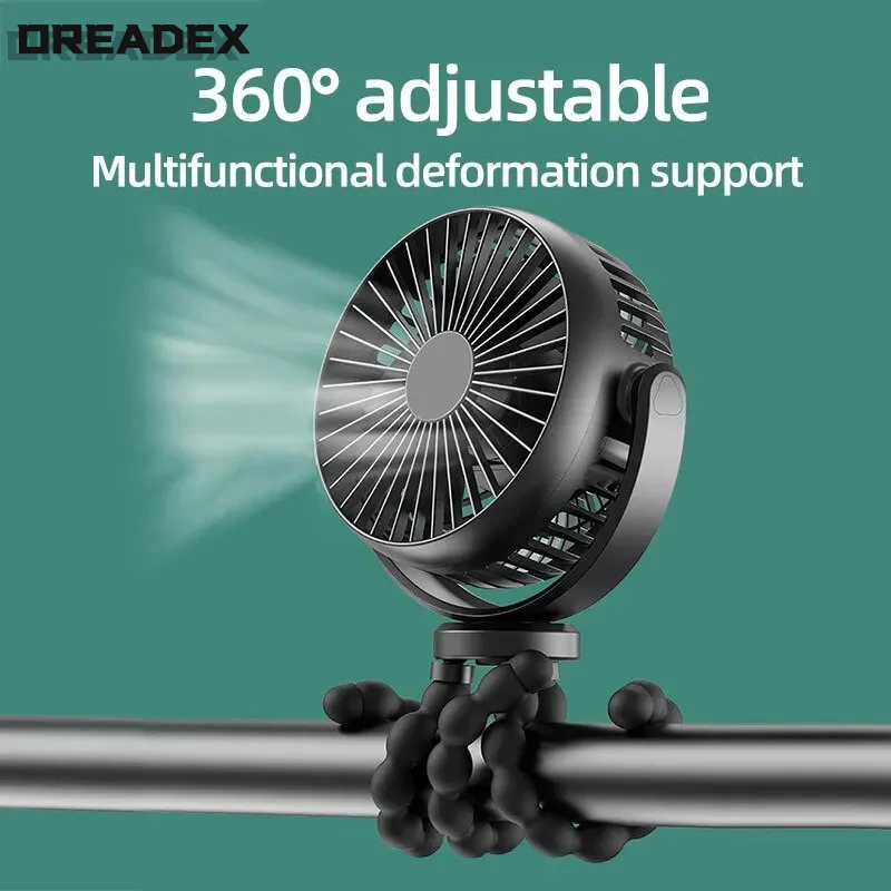 Oreadex detský kočík ventilátor Ručne držaný nabíjateľný USB BLADELESS Malé skladacie ventilátory