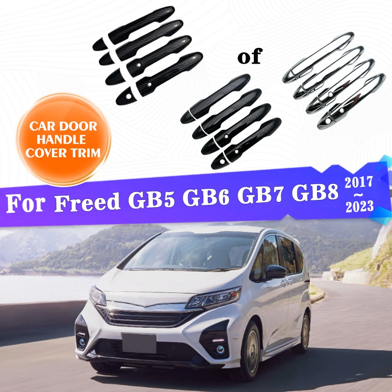 Orezanie krytov rukoväte na vonkajšie dvere pre Honda Freed GB5 GB6 GB7 GB8 MODULO X HYBRID G 2017 ~ 2023 KOSTAVIE VOZIDIEL ABS ABS ABS