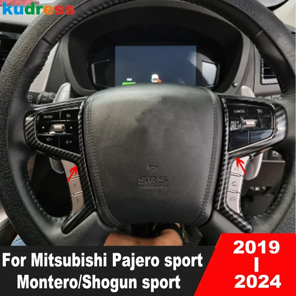 Orezanie panelového krytu na volante pre volant pre obloženie krytu pre Mitsubishi Pajero/Montero/Shogun Sport 2019-2023 2024