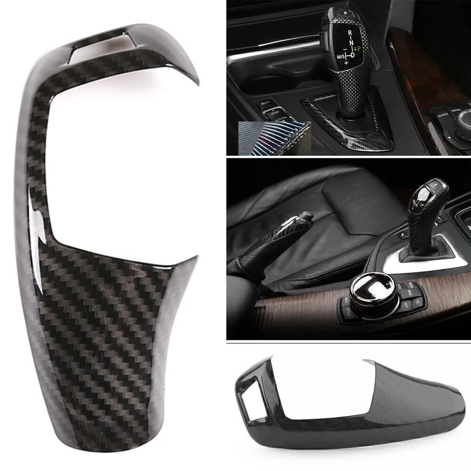 Orezávanie gombíkového gombíka na posun uhlíkového vlákna odolného voči škrabancom pre BMW 1 2 3 4 5 Series F20 F21 F22 F23 F30 F34 F35 RHD