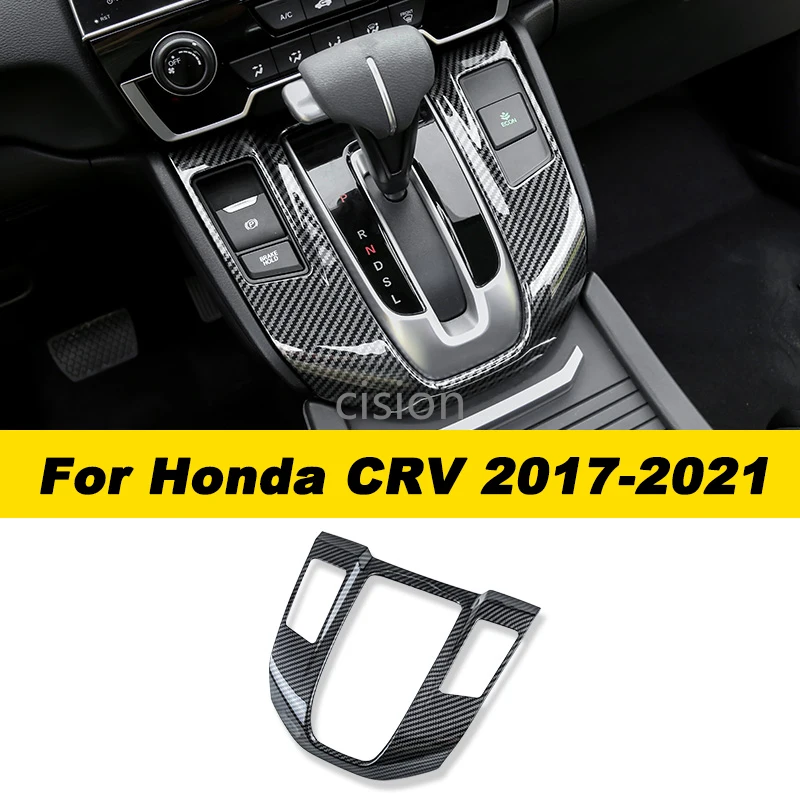 Orezávanie panelového krytu pre prevodovky v štýle uhlíkových vlákien pre Honda CR-V CRV 2017-2021 Fit LHD & RHD