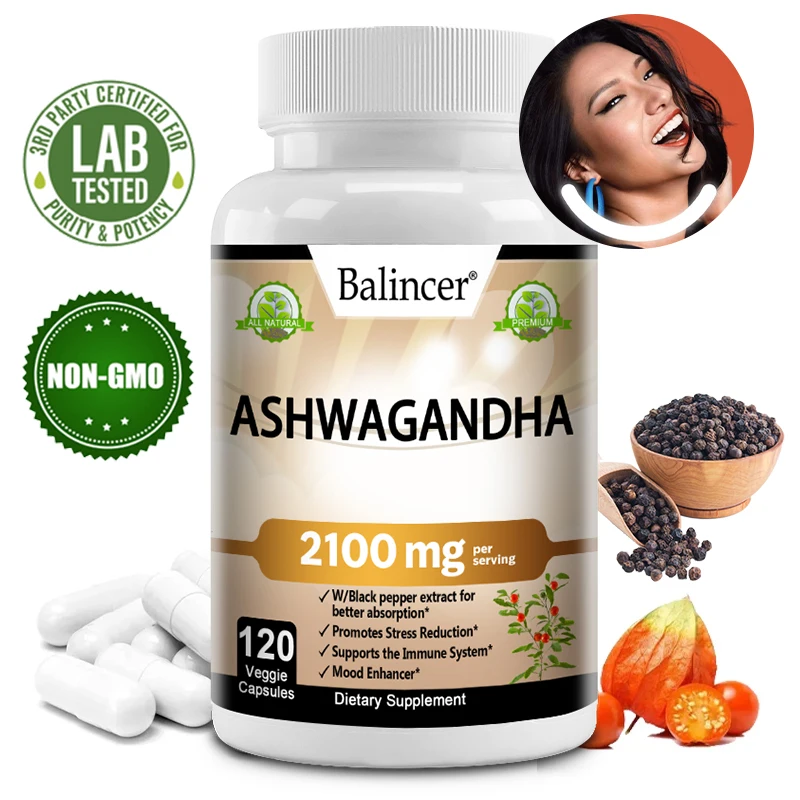 Organic Ashwagandha 2 100 mg - zmiernenie stresu, zlepšenie nálady, imunitná a štítna podpora