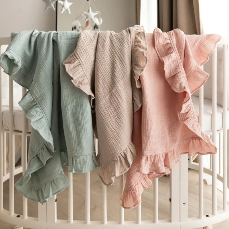Organické bavlnené detské prikrývky novorodenecký mušelín Swaddle baby wrap gázový volák prikrývka podstielka