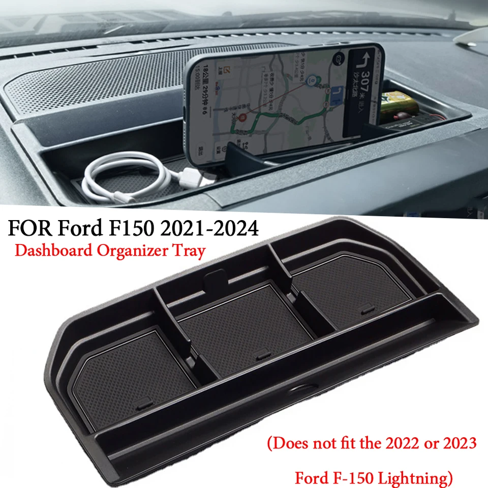 Organizátor Dashboard Organizátor pre Ford F150 2023 2024 Center Console Dash Storage Box Držiteľ slnečných okuliarov s neplatnými príslušenstvom podložky