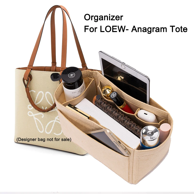 Organizátor kabelky Vložka vložky pre anagram tote, vložka plstených tašiek s vreckom na telefón, kabelka tote shaper, 2 štýl