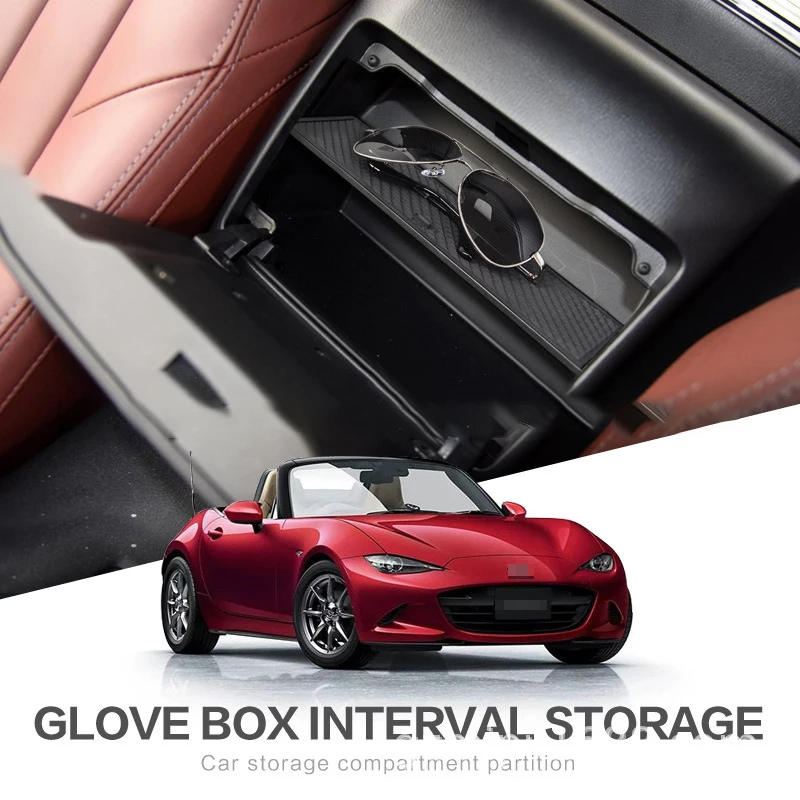 Organizátor konzoly automobilu Console Organizátor rukavice Organizátori kompartmentu dekorácia pre Mazda MX-5 RF Miata 2015-2019 Accessorie