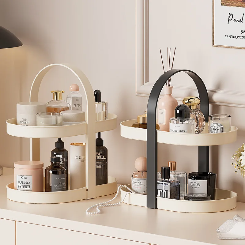 Organizátor make -upu pre organizátor Vanity Parfum Organizátor 2 úrovne Organizátor starostlivosti o pleť v kúpeľni Make -Up Parfum Parfum Display