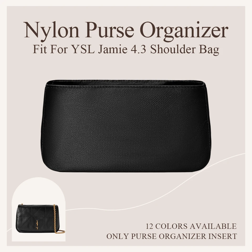 Organizátor nylonovej kabelky Vložte fit pre ysl jamie 4.3 vrecko na rameno trvanlivé vo vnútri úložného vrecka Organizátor Vložka vložka do vrecka Vnútorná taška