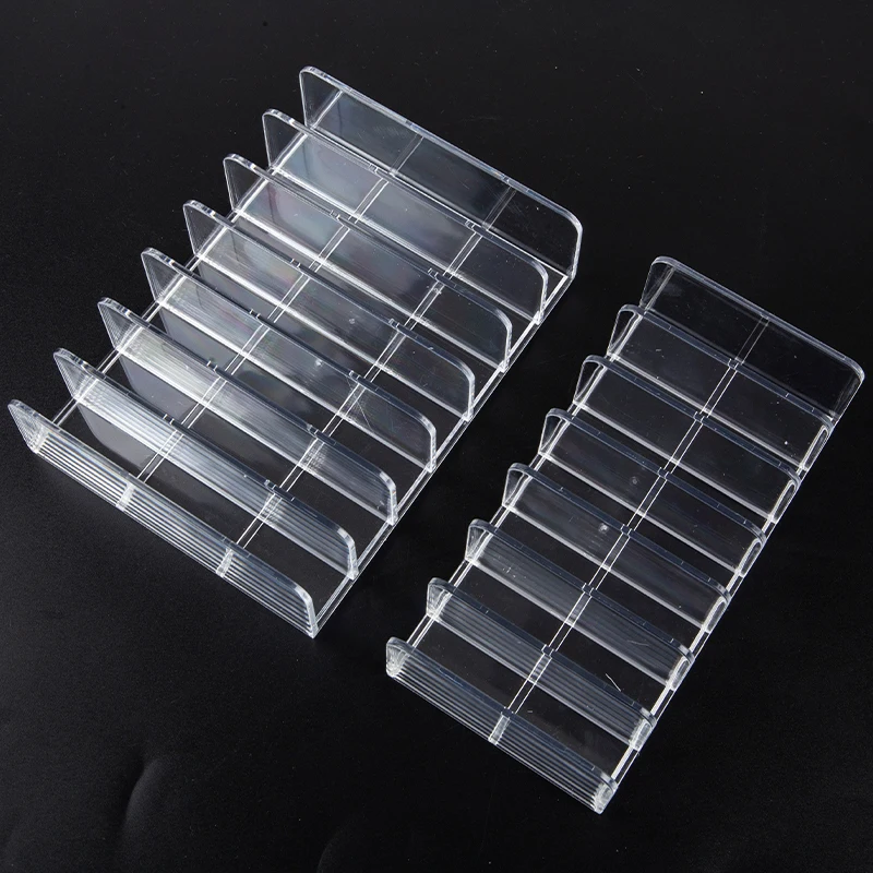 Organizátor palety na očné tiene Clear vrstvené make -up lisované práškové náradie držiak držiak na plochu stojan 7/8 grids