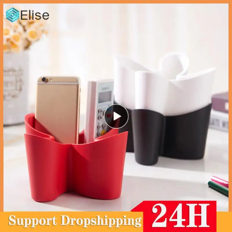 Organizátor pre stolné počítače Dustodeproof Dromotiad Control Box Four Leaf Grass Tvar Držiteľ úložného skrinky diaľkový držiak robustný