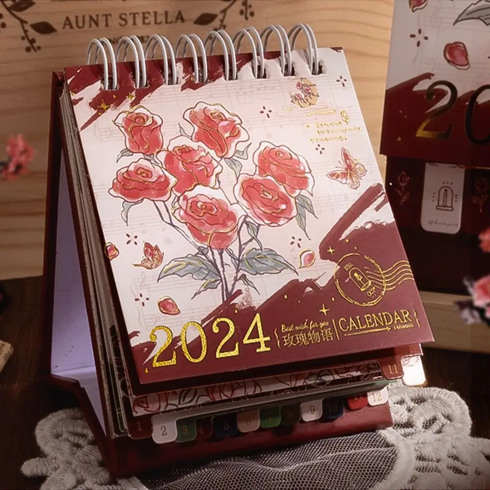 Organizátor programu 2024 Denný rozvrh kalendára Denný rozvrh Ročná agenda Desktop Calendar Plánovač Plánovač stojacich flip kalendár