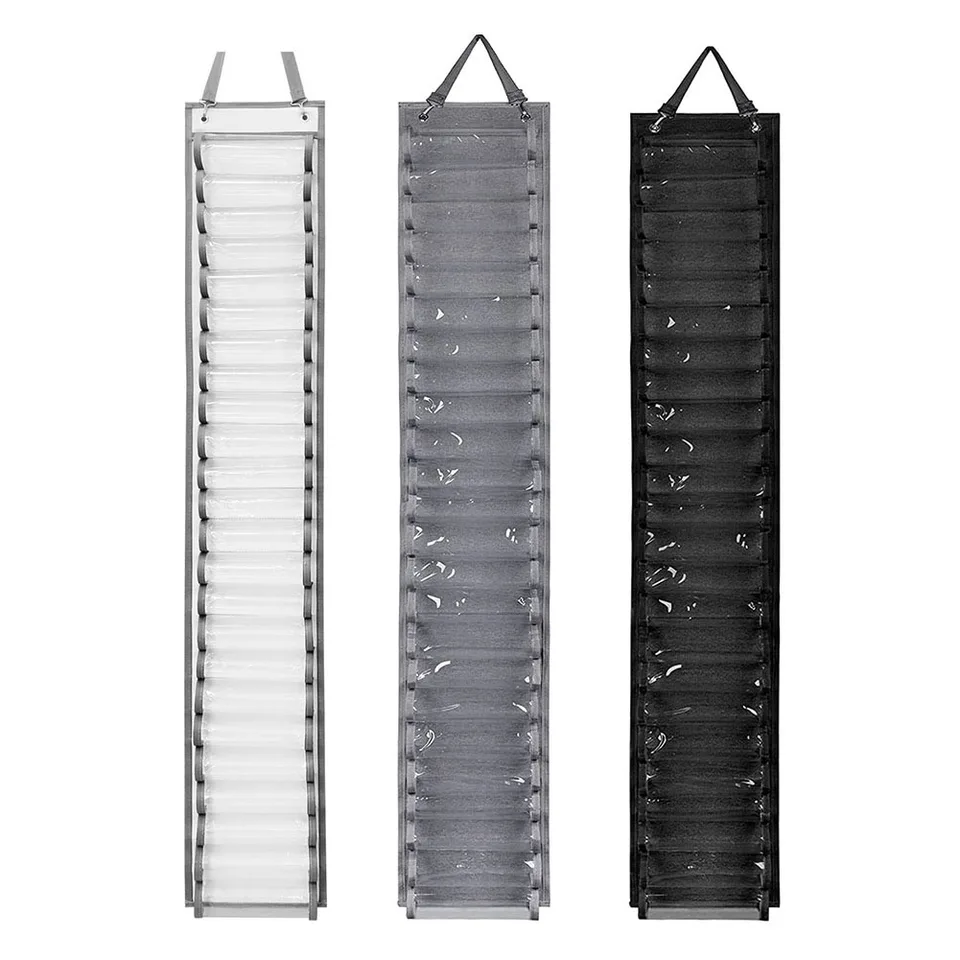 Organizátor vinylového úložného priestoru s 24 kompartmentmi visiaci vinyl roll skladovací stojan Vinyl rolls Storage Organizátor pre domáce remeselné skrine