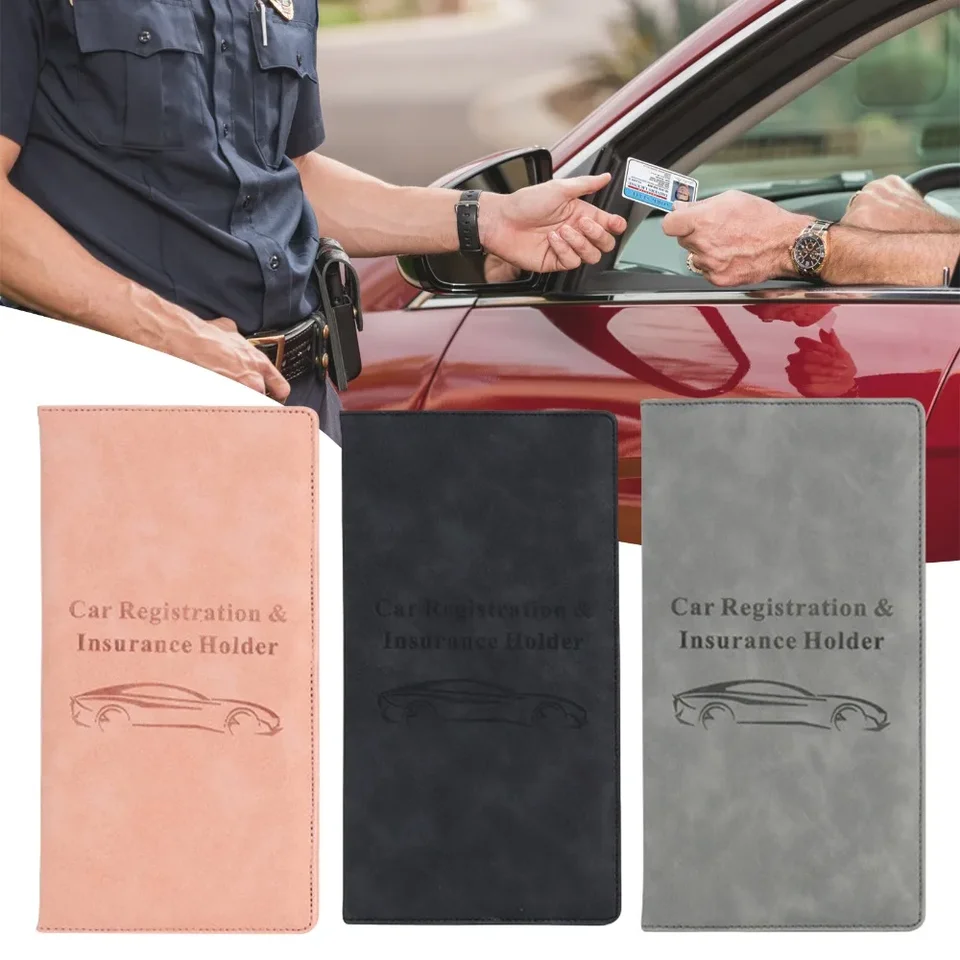 Organizátor vodičského preukazu Auto Cover Unisex Formal Bag Pu Leather Solid Cover pre vozidlá na jazdu